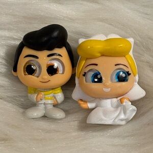 Disney Doorables Cinderella and Prince Charming Wedding Couple Figurine Set